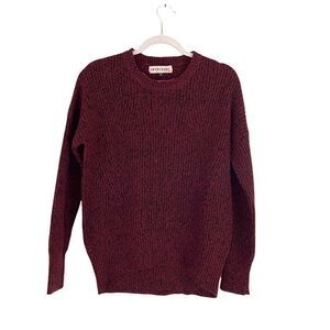 Lovecrazy Marled Red Shaker Stitch Sweater - Size S